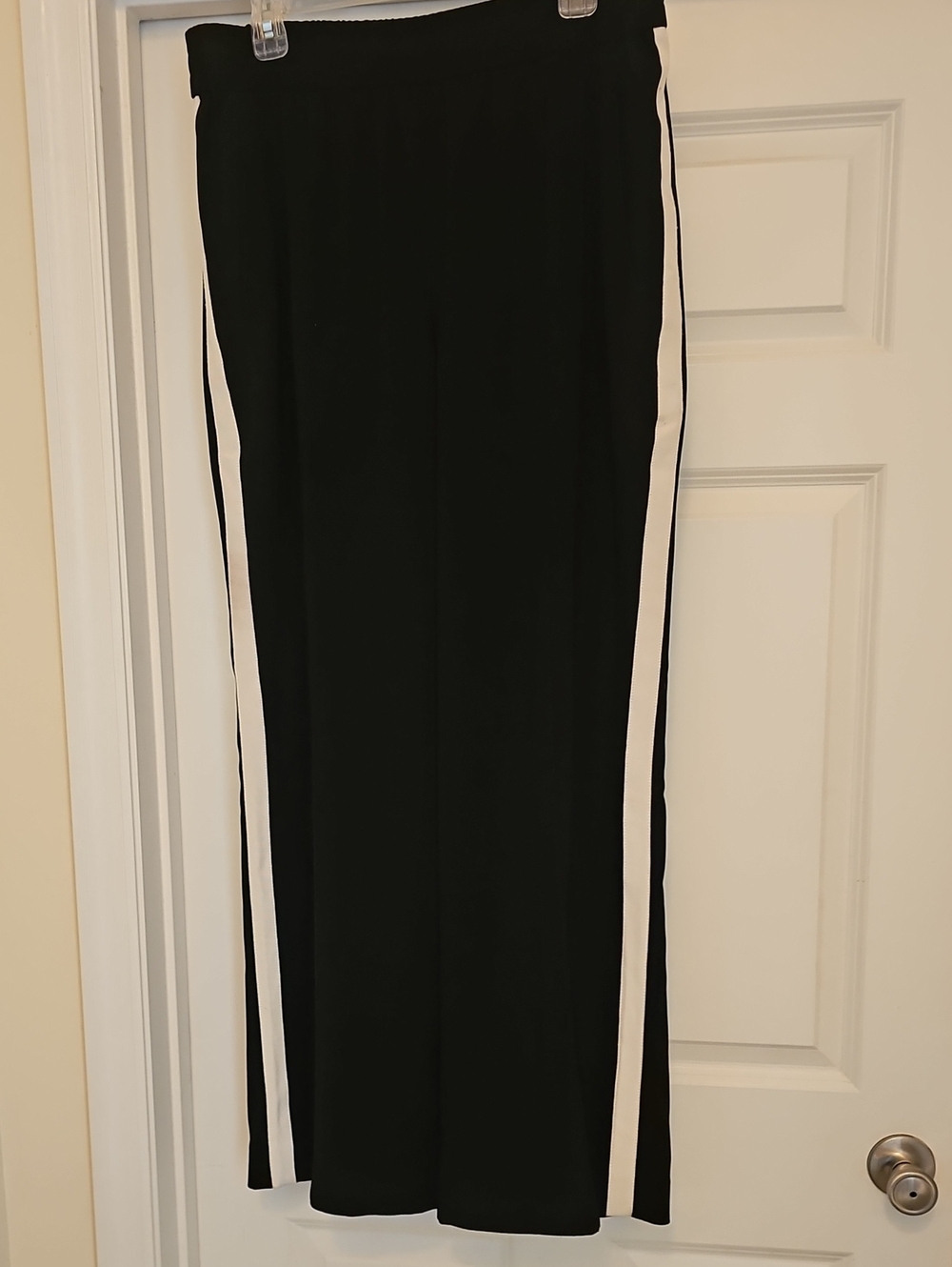 Black Express Pants with White Side Stripe